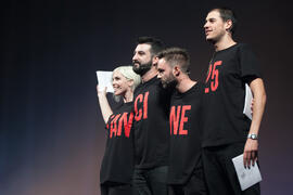Ensayo previo de la gala inaugural de la XXV edición de Fancine de la Universidad de Málaga. Teatro Cervantes. Noviembre de 2015