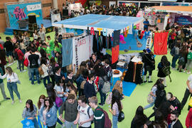 Estand de la Tuna. Jornadas de Puertas Abiertas de la Universidad de Málaga. Complejo Polideportivo Universitario. Abril de 2018