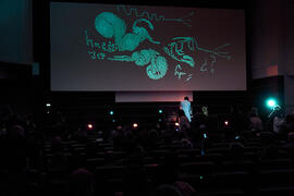 Actuación de Cabezazoo. Gala de inauguración de la 31ª edición de Fancine de la Universidad de Málaga. Cine Albéniz. Noviembre de 2021