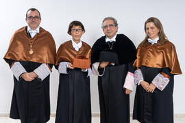 Retrato de grupo previo a la investidura de Kazuyo Sejima como Doctora "Honoris Causa" por la Escuela de Arquitectura de la Universidad de Málaga. Paraninfo. Octubre de 2019