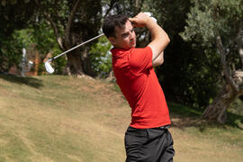 Jugador de la Universidad de Stirling. Campeonato Europeo de Golf Universitario. Antequera. Junio de 2019