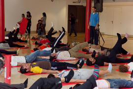 Taller de Pilates. 3º Congreso Internacional de Actividad Físico-Deportiva para Mayores de la Universidad de Málaga. Palacio de Ferias y Congresos de Málaga. Marzo de 2009