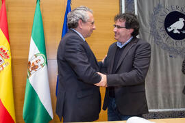 Toma de Posesión de Antonio José Quesada Sánchez como nuevo profesor titular del Departamento de Derecho Civil, Derecho Eclesiástico del Estado y Derecho Romano de la Universidad de Málaga. Edificio del Rectorado. Febrero de 2018