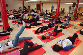 Taller de Pilates. 3º Congreso Internacional de Actividad Físico-Deportiva para Mayores de la Universidad de Málaga. Palacio de Ferias y Congresos de Málaga. Marzo de 2009