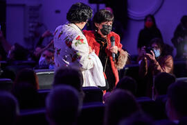 José Corbacho y Tecla Lumbreras en la gala de inauguración de la 31ª edición de Fancine de la Universidad de Málaga. Cine Albéniz. Noviembre de 2021