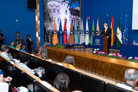 Intervención de Rogelio Velasco. Apertura del Curso Académico 2020/2021 de la Universidad de Málaga. Paraninfo. Septiembre de 2020