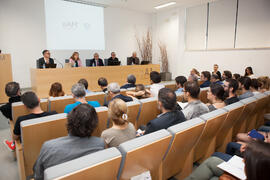 Intervención de José Ángel Narváez. Conferencia inaugural del curso 2015-2016 de la Escuela Técnica Superior de Arquitectura de la Universidad de Málaga. Campus de El Ejido. Octubre de 2015