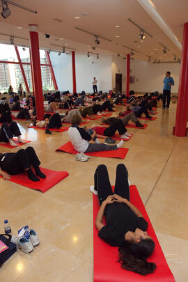 Taller de Pilates. 3º Congreso Internacional de Actividad Físico-Deportiva para Mayores de la Universidad de Málaga. Palacio de Ferias y Congresos de Málaga. Marzo de 2009