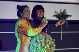 Alessandra García y Tecla Lumbreras presentan la gala de de inauguración de la 33ª edición de Fancine de la Universidad de Málaga. Cine Albéniz. Noviembre de 2023