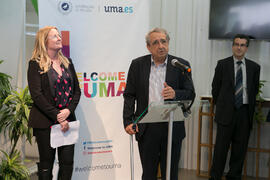 Intervención de José Ángel Narváez. Inauguración de la oficina 'Welcome to UMA'. Campus de Teatinos. Abril de 2019