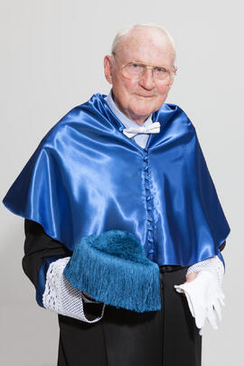 Retrato de Hans-Dieter Wienberg previo a su investidura como Doctor "Honoris Causa" por la Facultad de Ciencias de la Universidad de Málaga. Rectorado. Mayo de 2016