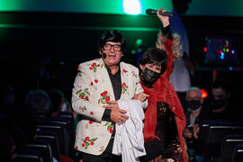 José Corbacho y Tecla Lumbreras en la gala de inauguración de la 31ª edición de Fancine de la Universidad de Málaga. Cine Albéniz. Noviembre de 2021