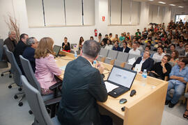 Intervención de José Ángel Narváez. Conferencia inaugural del curso 2015-2016 de la Escuela Técnica Superior de Arquitectura de la Universidad de Málaga. Campus de El Ejido. Octubre de 2015