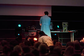 Actuación de Cabezazoo. Gala de inauguración de la 31ª edición de Fancine de la Universidad de Málaga. Cine Albéniz. Noviembre de 2021