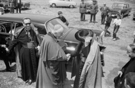 Acto de colocación de la primera piedra del Instituto Docente Santa María de la Victoria por el Nuncio de su Santidad. Mayo de 1963. Málaga, España.