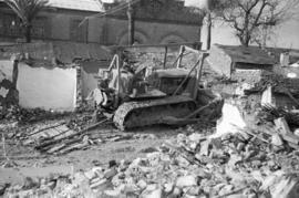 Derribo viviendas del Arroyo del Cuarto. 1958-12. Inundaciones de 4 de diciembre de 1958. Málaga, España.