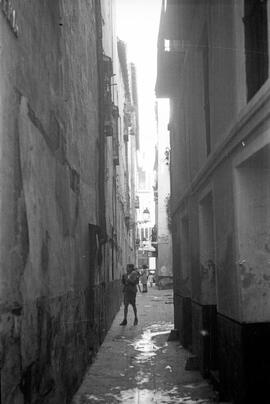 Calle Ancla (Muro de Espartería). Hacia 1940. Málaga, España.