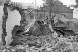 Derribo viviendas del Arroyo del Cuarto. 1958-12. Inundaciones de 4 de diciembre de 1958. Málaga, España.
