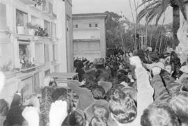 Entierro de Manuel José García Caparrós, tras la manifestación por la autonomía de Andalucía. 1.7. 1977-12-05. Málaga, España