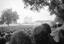 Entierro de Manuel José García Caparrós, tras la manifestación por la autonomía de Andalucía. 1.6. 1977-12-05. Málaga, España.