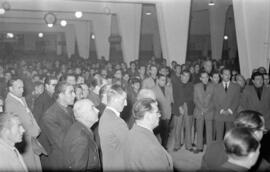 Visita a la Escuela de Formación Profesional Francisco Franco de  José Solís Ruiz, ministro-secretario general del Movimiento. Enero de 1953. Málaga, España.