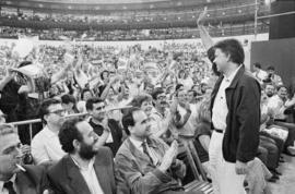 Mitin de Felipe Gonzalez. Elecciones andaluzas de 1990. Plaza de Toros de la Malagueta. Junio, 1990. Málaga, España-01