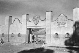 Construcción del estadio de fútbol La Rosaleda. Málaga. 1940.  Málaga, España