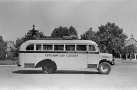 Autobuses urbanos montados en la factoría Taillefer. Parque de Málaga. Agosto de 1952. España