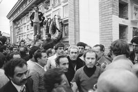 Entierro de Manuel José García Caparrós, tras la manifestación por la autonomía de Andalucía. 1.8. 1977-12-05. Málaga, España