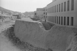 Obras en El Ejido. Octubre de 1958. Málaga. España.