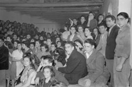 Acto en la Industria malagueña. Marzo de 1954. Málaga. España.