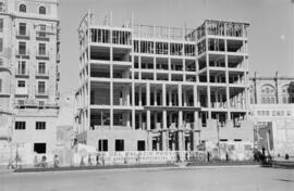 Construcción del Palacio de Diputación. 1954, diciembre. Málaga. España.