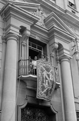 Visita oficial de Franco a Málaga. 27 y 28 de abril de 1961. Discurso desde la plaza de Queipo de LLano. Málaga, España