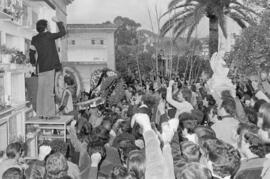 Entierro de Manuel José García Caparrós, tras la manifestación por la autonomía de Andalucía. 1.7. 1977-12-05. Málaga, España