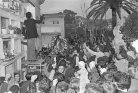 Entierro de Manuel José García Caparrós, tras la manifestación por la autonomía de Andalucía. 1.7. 1977-12-05. Málaga, España
