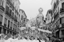 Semana Santa de Málaga. María Santísima del Amparo (Pollinica). Domingo de Ramos. Marzo de 1959. España