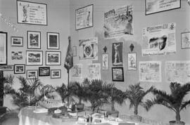 Exposición de trabajos de aprendices del Frente de Juventudes en Ronda. Málaga. Febrero de 1954. Málaga. España.