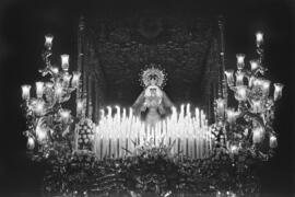 Semana Santa de Málaga. María Santísima de la Paloma. Hermandad de la Paloma. Miércoles Santo. Marzo de 1972. España.