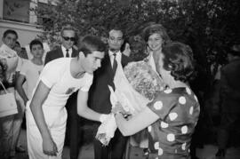 Visita del ministro alemán de la Vivienda a la Escuela de Formación Profesional Francisco Franco. Mayo de 1963. Málaga, España.