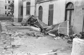 Destrozos en Villa Consuelo, de José Gómez Mercado, por las inundaciones del 29 de octubre de 1955.  Málaga. España.