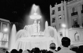 Plaza de la Constitución. Fuente de las Gitanillas. Inauguración el 11 de Julio de 1960. Málaga, España.