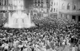 Plaza de la Constitución. Fuente de las Gitanillas. Inauguración el 11 de Julio de 1960. Málaga, España.