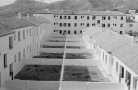 Construcción barriada en Ciudad Jardín. 1954, noviembre. Málaga. España.