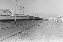 Playas de San Andrés. Industrias. Octubre de 1954. Málaga, España.
