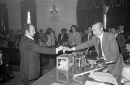 Ayuntamiento de Málaga. Constitución primera corporación municipal democrática. 19 de abril de 1979. España. 17