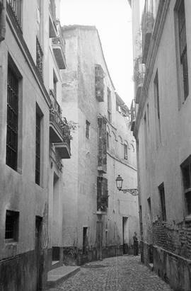 Calle Ancla (Muro de Espartería). Hacia 1940. Málaga, España.