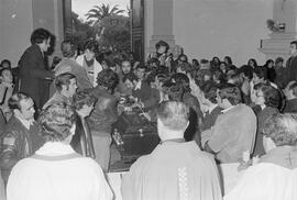Entierro de Manuel José García Caparrós, tras la manifestación por la autonomía de Andalucía. 1.4. 1977-12-05. Málaga, España.