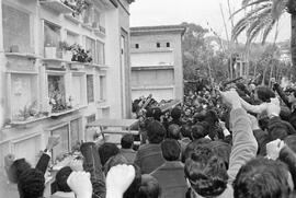 Entierro de Manuel José García Caparrós, tras la manifestación por la autonomía de Andalucía. 1.7. 1977-12-05. Málaga, España.