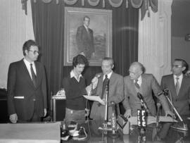 Ayuntamiento de Málaga. Constitución primera corporación municipal democrática. 19 de abril de 1979. España. 23