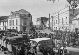 Semana Santa de Málaga. María Santísima de la Esperanza en calle Cuarteles. Hacia 1927. España